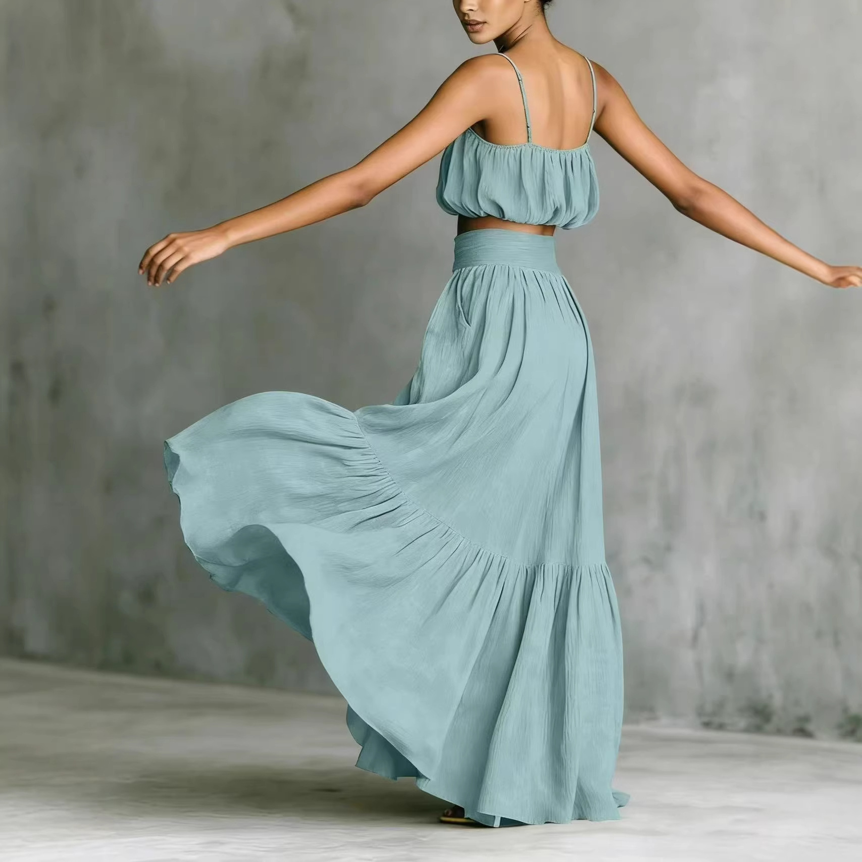 Damskie letnie komplety dwuczę – Boho Summer Beach Maxi Dress recenzja i cena