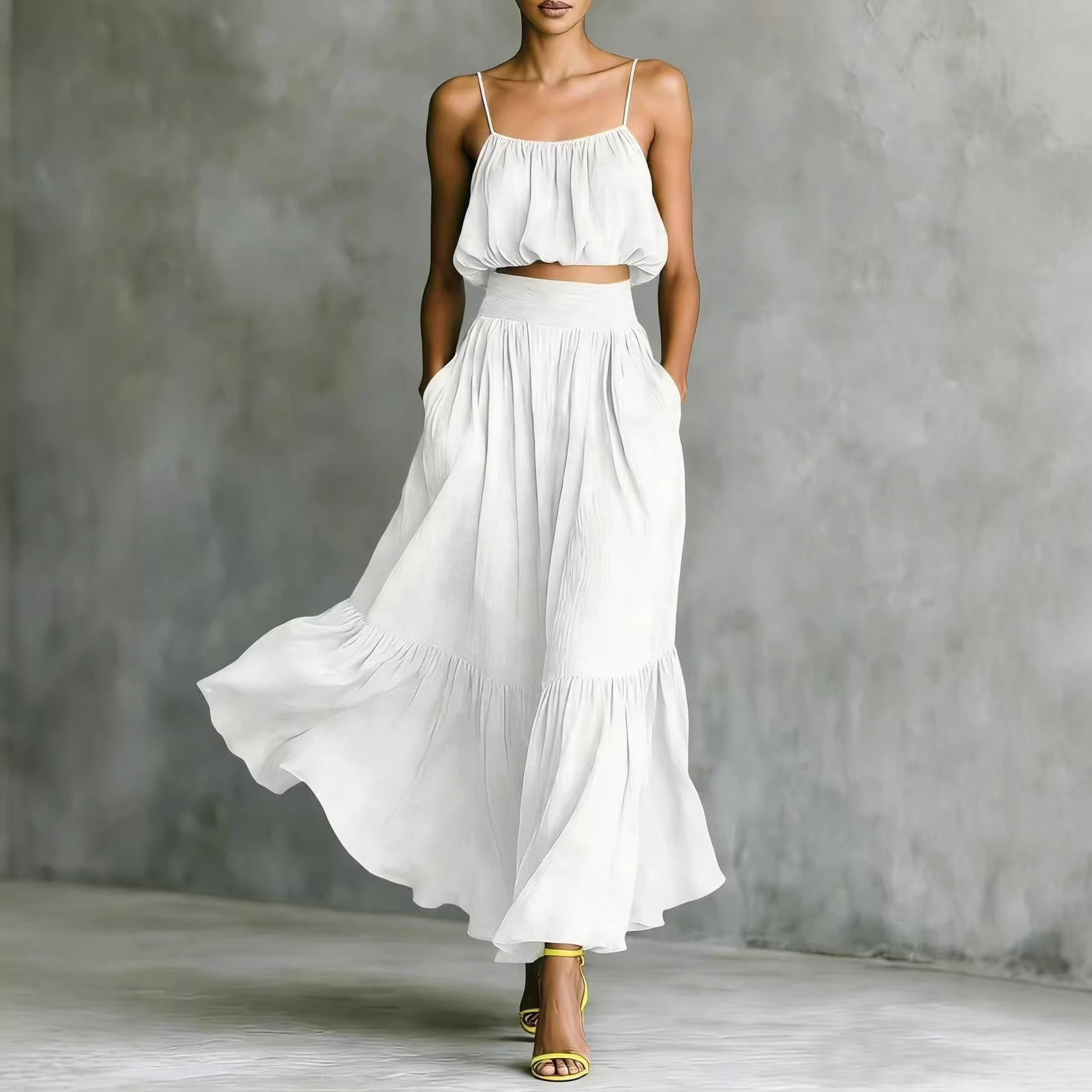 Damskie letnie komplety dwuczę – Boho Summer Beach Maxi Dress recenzja i cena