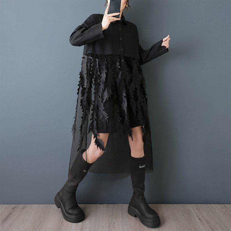 Wiosenna, luźna sukienka koszu – Korean Style A Line Shirt Dress recenzja i cena