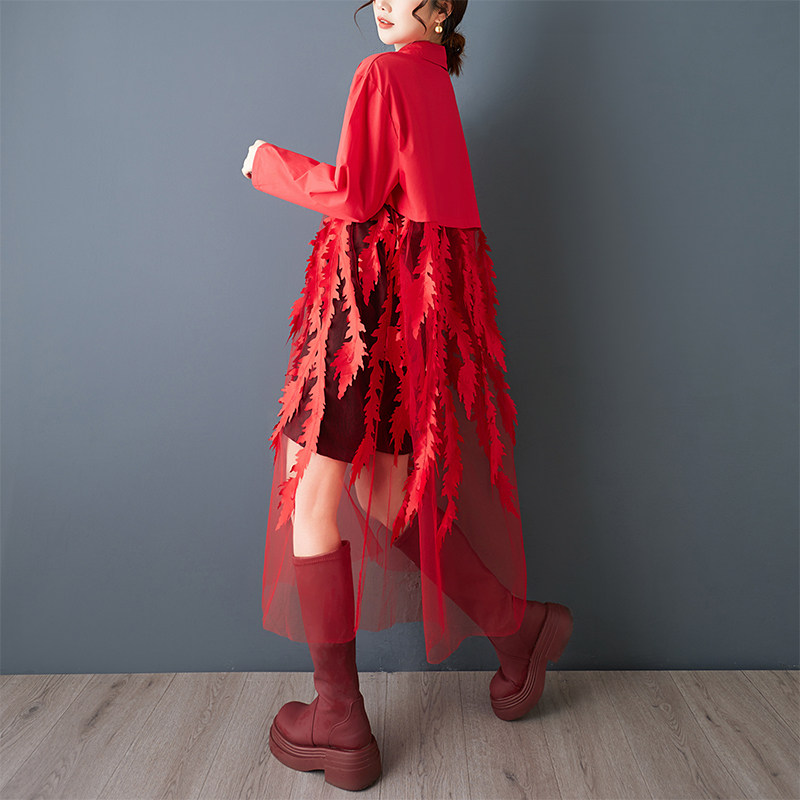 Wiosenna, luźna sukienka koszu – Korean Style A Line Shirt Dress recenzja i cena
