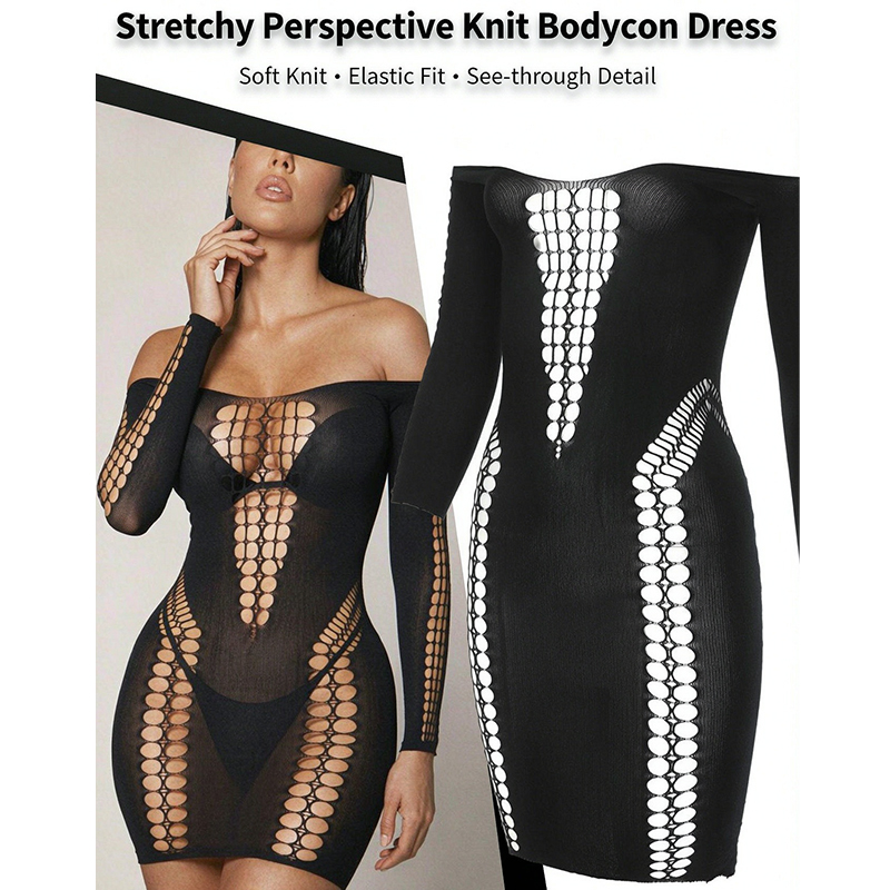 Damska prześwitująca sukienka  – Sexy Mesh Sheer Bodycon Dress recenzja i cena