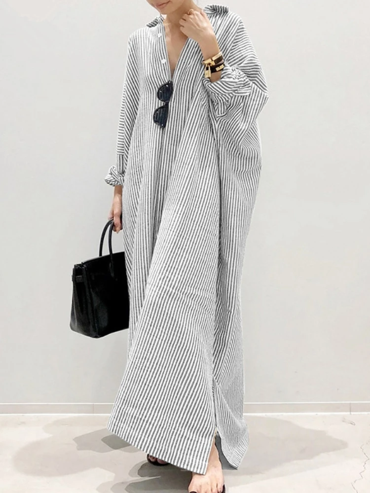 Letnia Sukienka Bawełniana Lni – Casual Loose Linen Shirt Dress recenzja i cena