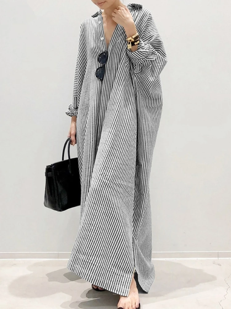 Letnia Sukienka Bawełniana Lni – Casual Loose Linen Shirt Dress recenzja i cena