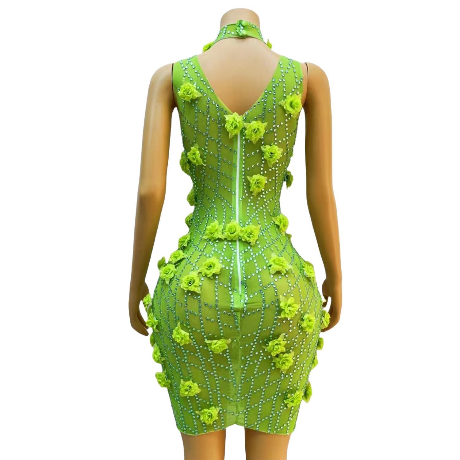 Elegancka, błyszcząca sukienka – Sparkly Rhinestone Club Party Dress recenzja i cena